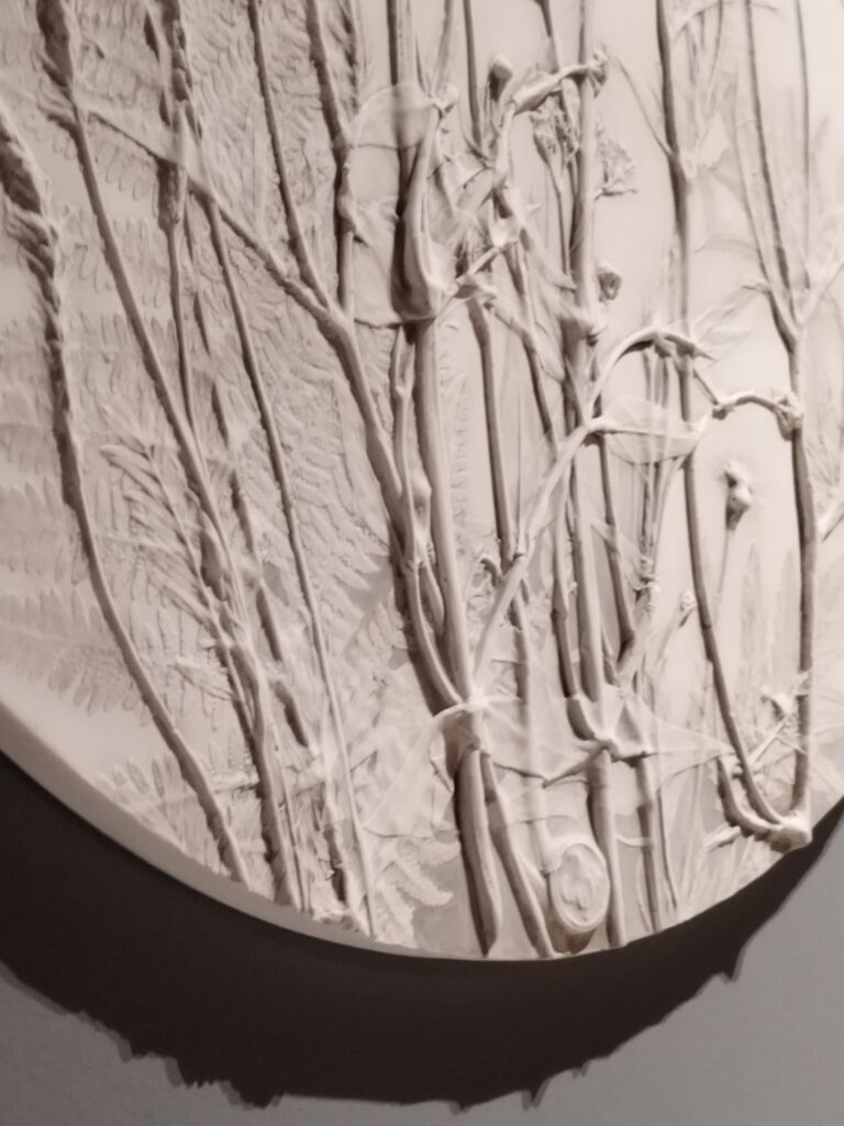 Bas-relief, D80cm, Plâtre,engobe